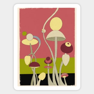 Whimsical Mycology: A Surrealistic Flora Fantasy Magnet